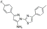 3-(4-FLUOROPHENYL)-1-[4-(4-METHYLPHENYL)-1,3-THIAZOL-2-YL]-1H-PYRAZOL-5-AMINE Struktur