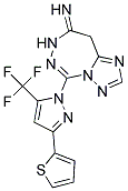 5-[3-THIEN-2-YL-5-(TRIFLUOROMETHYL)-1H-PYRAZOL-1-YL]-7H-[1,2,4]TRIAZOLO[1,5-D][1,2,4]TRIAZEPIN-8(9H)-IMINE Struktur