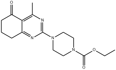 ETHYL 4-(4-METHYL-5-OXO-5,6,7,8-TETRAHYDROQUINAZOLIN-2-YL)PIPERAZINE-1-CARBOXYLATE Struktur