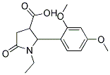 2-(2,4-DIMETHOXYPHENYL)-1-ETHYL-5-OXO-3-PYRROLIDINECARBOXYLIC ACID Struktur