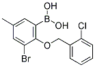 3-BROMO-2-(2'-CHLOROBENZYLOXY)-5-METHYLPHENYLBORONIC ACID Struktur