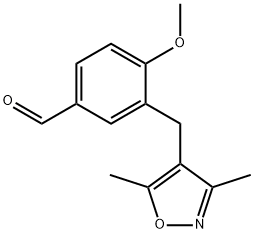 3-[(3,5-DIMETHYLISOXAZOL-4-YL)METHYL]-4-METHOXYBENZALDEHYDE Struktur