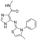 N-METHYL-5-{[(2Z)-4-METHYL-3-PHENYL-1,3-THIAZOL-2(3H)-YLIDENE]AMINO}-1H-IMIDAZOLE-4-CARBOXAMIDE Struktur