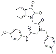 2-(2,3-DIOXO-2,3-DIHYDRO-1H-INDOL-1-YL)-N-[2-(4-METHOXYANILINO)-2-OXOETHYL]-N-(4-METHYLBENZYL)ACETAMIDE Struktur