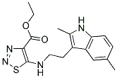 ETHYL 5-{[2-(2,5-DIMETHYL-1H-INDOL-3-YL)ETHYL]AMINO}-1,2,3-THIADIAZOLE-4-CARBOXYLATE Struktur