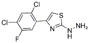 [4-(2,4-DICHLORO-5-FLUORO-PHENYL)-THIAZOL-2-YL]-HYDRAZINE Struktur