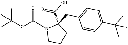 BOC-(R)-ALPHA-(4-TERT-BUTYL-BENZYL)-PROLINE Struktur