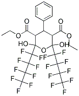 DIETHYL 2,6-DIHYDROXY-2,6-BIS(PERFLUOROBUTYL)-4-PHENYL-TETRAHYDRO-2H-PYRAN-3,5-DICARBOXYLATE Struktur