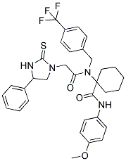 N-(4-METHOXYPHENYL)-1-(2-(4-PHENYL-2-THIOXOIMIDAZOLIDIN-1-YL)-N-(4-(TRIFLUOROMETHYL)BENZYL)ACETAMIDO)CYCLOHEXANECARBOXAMIDE Struktur