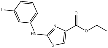 ETHYL 2-(3-FLUORO-PHENYLAMINO)-THIAZOLE-4-CARBOXYLATE Struktur