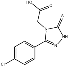 [3-(4-CHLOROPHENYL)-5-MERCAPTO-4H-1,2,4-TRIAZOL-4-YL]ACETIC ACID Struktur