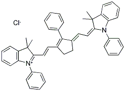 2-((E)-2-(3-[(E)-2-(3,3-DIMETHYL-1-PHENYL-1,3-DIHYDRO-2H-INDOL-2-YLIDENE)ETHYLIDENE]-2-PHENYL-1-CYCLOPENTEN-1-YL)ETHENYL)-3,3-DIMETHYL-1-PHENYL-3H-INDOLIUM CHLORIDE Struktur