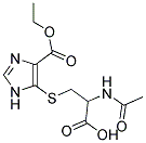 2-(ACETYLAMINO)-3-{[4-(ETHOXYCARBONYL)-1H-IMIDAZOL-5-YL]THIO}PROPANOIC ACID Struktur