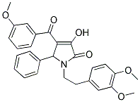 1-(3,4-DIMETHOXYPHENETHYL)-3-HYDROXY-4-(3-METHOXYBENZOYL)-5-PHENYL-1,5-DIHYDRO-2H-PYRROL-2-ONE Struktur