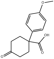 1-(4-METHOXY-PHENYL)-4-OXO-CYCLOHEXANECARBOXYLIC ACID Struktur