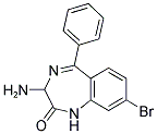 3-AMINO-8-BROMO-5-PHENYL-1,3-DIHYDRO-BENZO[E][1,4]DIAZEPIN-2-ONE Struktur