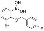 3-BROMO-2-(4'-FLUOROBENZYLOXY)PHENYLBORONIC ACID Struktur