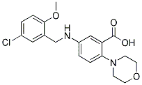 5-[(5-CHLORO-2-METHOXYBENZYL)AMINO]-2-MORPHOLIN-4-YLBENZOIC ACID Struktur