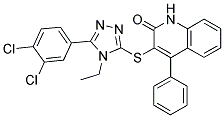 3-(5-(3,4-DICHLOROPHENYL)-4-ETHYL-4H-1,2,4-TRIAZOL-3-YLTHIO)-4-PHENYLQUINOLIN-2(1H)-ONE Struktur