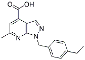 1-(4-ETHYLBENZYL)-6-METHYL-1H-PYRAZOLO[3,4-B]PYRIDINE-4-CARBOXYLIC ACID Struktur