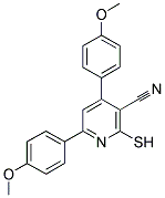 3-PYRIDINECARBONITRILE, 2-MERCAPTO-4,6-BIS(4-METHOXYPHENYL)- Struktur