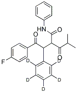 2-[2-(4-FLUOROPHENYL)-2-OXO-1-PHENYL-D5-ETHYL]-4-METHYL-3-OXO-PENTANOIC ACID, PHENYLAMIDE Struktur