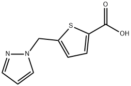 5-(1H-PYRAZOL-1-YLMETHYL)THIOPHENE-2-CARBOXYLIC ACID Struktur