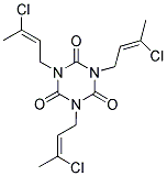 1-[(2E)-3-CHLOROBUT-2-ENYL]-3,5-BIS[(2Z)-3-CHLOROBUT-2-ENYL]-1,3,5-TRIAZINANE-2,4,6-TRIONE Struktur