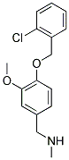 N-(4-((2-CHLOROBENZYL)OXY)-3-METHOXYBENZYL)-N-METHYLAMINE Struktur