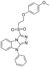 3-[2-(4-METHOXY-PHENOXY)-ETHANESULFONYL]-9-PHENYL-9H-BENZO[4,5]IMIDAZO[2,1-C][1,2,4]TRIAZOLE Struktur