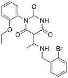 (5E)-5-{1-[(2-BROMOBENZYL)AMINO]ETHYLIDENE}-1-(2-ETHOXYPHENYL)PYRIMIDINE-2,4,6(1H,3H,5H)-TRIONE Struktur