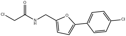 2-CHLORO-N-[[5-(4-CHLOROPHENYL)-2-FURYL]METHYL]ACETAMIDE Struktur