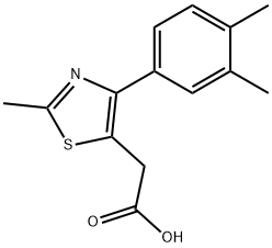 [4-(3,4-DIMETHYL-PHENYL)-2-METHYL-THIAZOL-5-YL]-ACETIC ACID Struktur