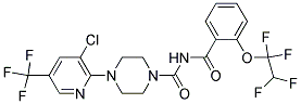 4-(3-CHLORO-5-(TRIFLUOROMETHYL)PYRIDIN-2-YL)-N-(2-(1,1,2,2-TETRAFLUOROETHOXY)BENZOYL)PIPERAZINE-1-CARBOXAMIDE Struktur