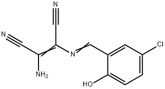 2-AMINO-1-(1-AZA-2-(5-CHLORO-2-HYDROXYPHENYL)VINYL)ETHENE-1,2-DICARBONITRILE Struktur