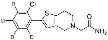 (+/-)-RAC-2-(2-CHLOROPHENYL-D4)-(6,7-DIHYDRO-4H-THIENO[3,2-C]PYRIDIN-5-YL)ACETAMIDE Struktur