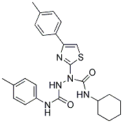 N~1~-CYCLOHEXYL-1-[4-(4-METHOXYPHENYL)-1,3-THIAZOL-2-YL]-N~2~-(4-METHYLPHENYL)-1,2-HYDRAZINEDICARBOXAMIDE Struktur