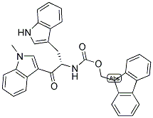 L-1-(FMOC-AMINO)-1-(1H-INDOL-3-YLMETHYL)-2-(1-METHYL-1H-INDOL-3-YL)-2-OXOETHANE Struktur