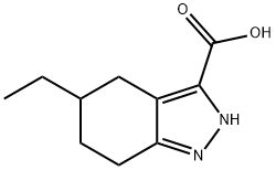 5-エチル-4,5,6,7-テトラヒドロ-2H-インダゾール-3-カルボン酸 化學(xué)構(gòu)造式