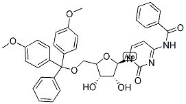 N-BENZOYL-5'-(DI-P-METHOXYTRITYL)CYTIDINE Struktur