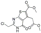 METHYL 2-(CHLOROMETHYL)-5-(2-METHOXY-2-OXOETHYL)-4-OXO-3,4-DIHYDROTHIENO[2,3-D]PYRIMIDINE-6-CARBOXYLATE Struktur