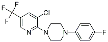 1-[3-CHLORO-5-(TRIFLUOROMETHYL)PYRIDIN-2-YL]-4-(4-FLUOROPHENYL)PIPERAZINE Struktur