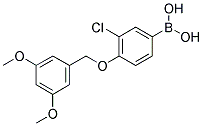 3-CHLORO-4-(3',5'-DIMETHOXYBENZYLOXY)PHENYLBORONIC ACID Struktur