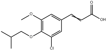 (2E)-3-(3-CHLORO-4-ISOBUTOXY-5-METHOXYPHENYL)ACRYLIC ACID Struktur