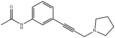 N-(3-[3-(1-PYRROLIDINYL)-1-PROPYNYL]PHENYL)ACETAMIDE Struktur