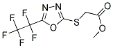 METHYL ([5-(1,1,2,2,2-PENTAFLUOROETHYL)-1,3,4-OXADIAZOL-2-YL]SULFANYL)ACETATE Struktur