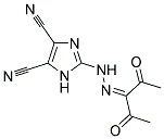 2-[2-(1-ACETYL-2-OXOPROPYLIDENE)HYDRAZINO]-1H-IMIDAZOLE-4,5-DICARBONITRILE Struktur