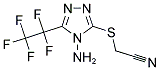 ([4-AMINO-5-(1,1,2,2,2-PENTAFLUOROETHYL)-4H-1,2,4-TRIAZOL-3-YL]SULFANYL)ACETONITRILE Struktur