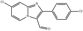 7-CHLORO-2-(4-CHLOROPHENYL)IMIDAZO[1,2-A]PYRIDINE-3-CARBALDEHYDE Struktur