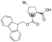 (2S, 4R)-4-BROMO-1-FMOC-PYRROLIDINE-2-CARBOXYLIC ACID Struktur